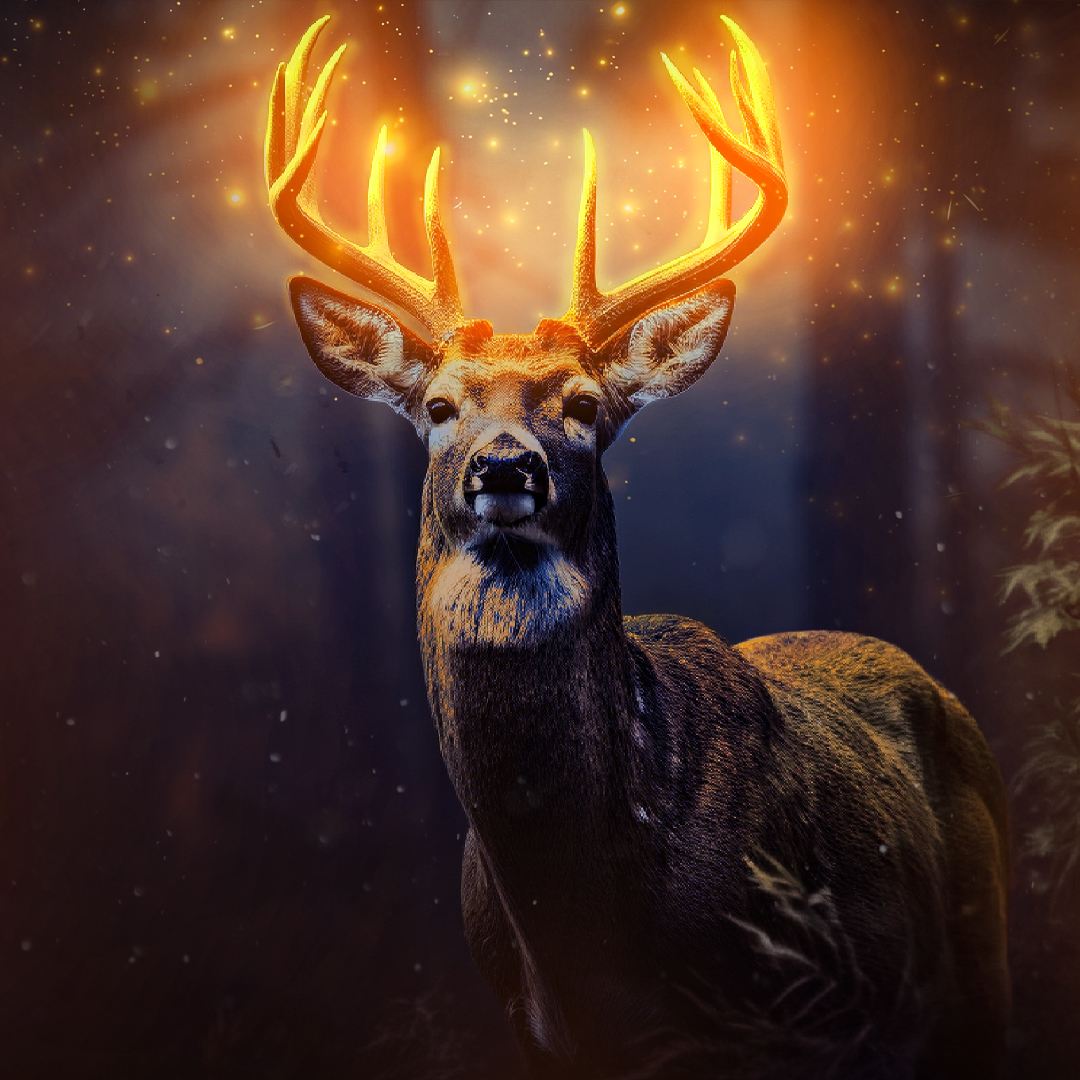 image of deer with magic antlers